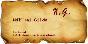 Nánai Gilda névjegykártya